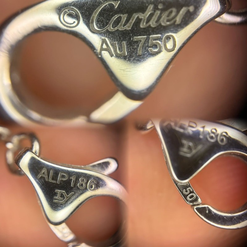 Cartier 帶鑽心形符號愛心鑽石 項鍊 白金-6