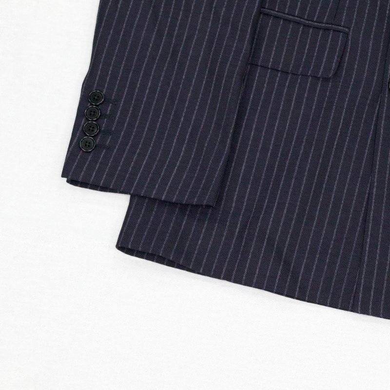 Celine 思琳 羊毛 深藍色條紋 西裝外套 2V21D158M｜專櫃13萬-4