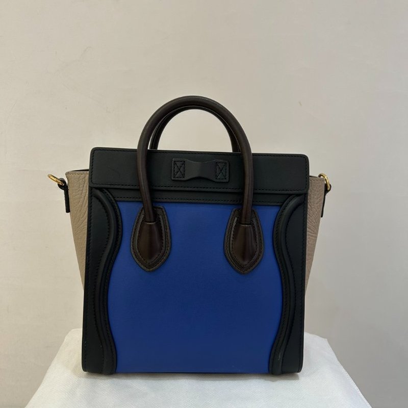 CELINE灰藍黑三拼色 Nano 冏包二用-3