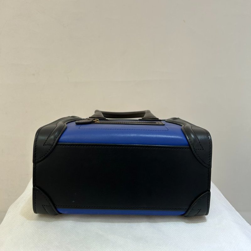 CELINE灰藍黑三拼色 Nano 冏包二用-4