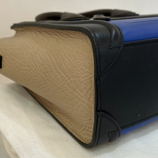 CELINE灰藍黑三拼色 Nano 冏包二用-5