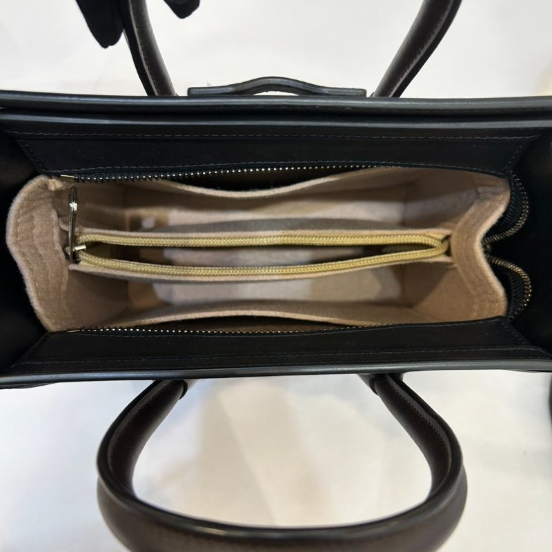 CELINE灰藍黑三拼色 Nano 冏包二用-8