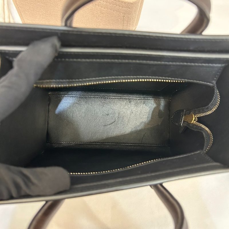 CELINE灰藍黑三拼色 Nano 冏包二用-9