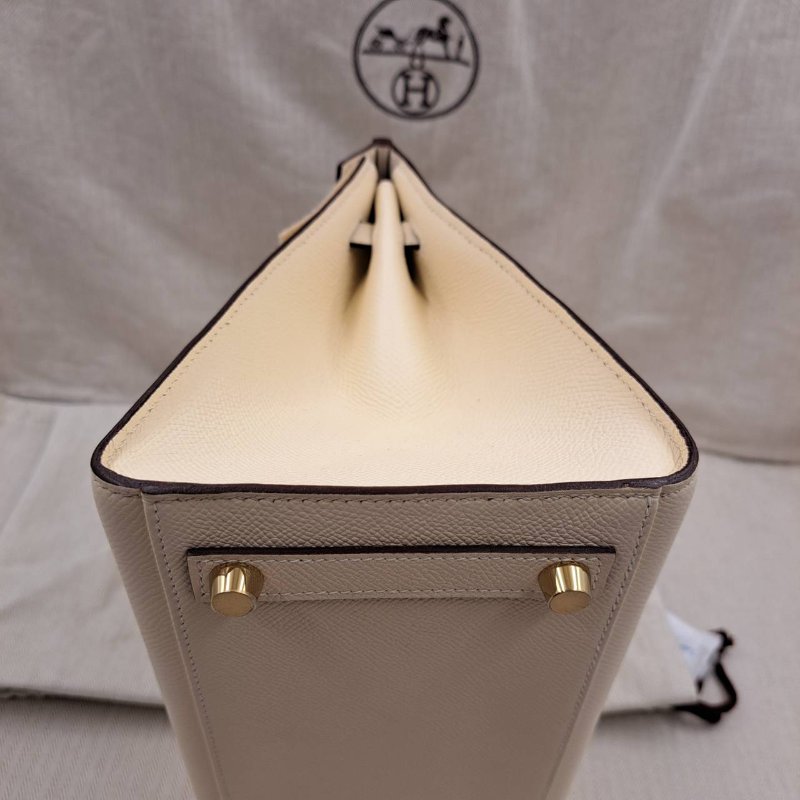 ＊金選名店＊HERMES＊Birkin 25 epsom 0T Mushroom 蘑菇白-3