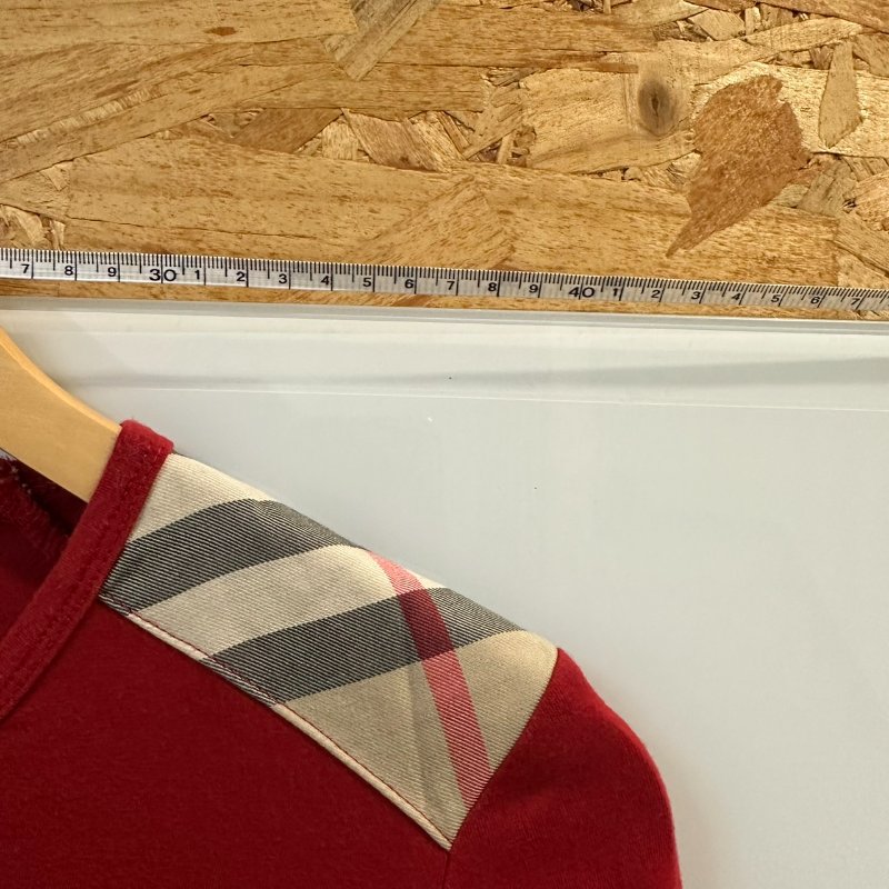 【美收精品】BURBERRY 紅色長袖上衣 4-125【隔月月中將轉賣至日本 上架期限30天】-8