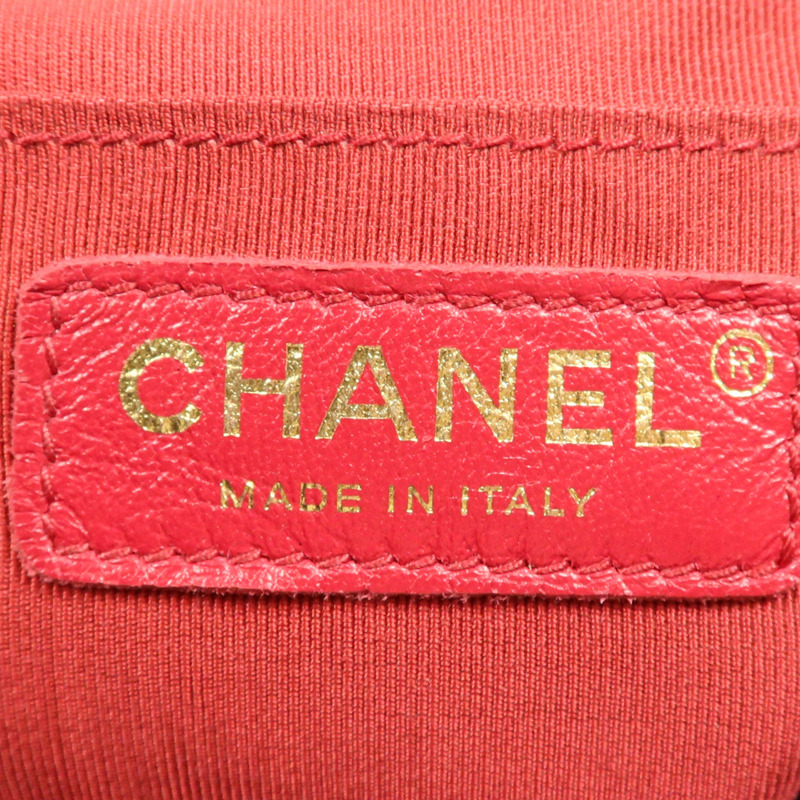 CHANEL 羊皮皮革Chain Shoulder Bag金扣鏈帶肩背袋-12