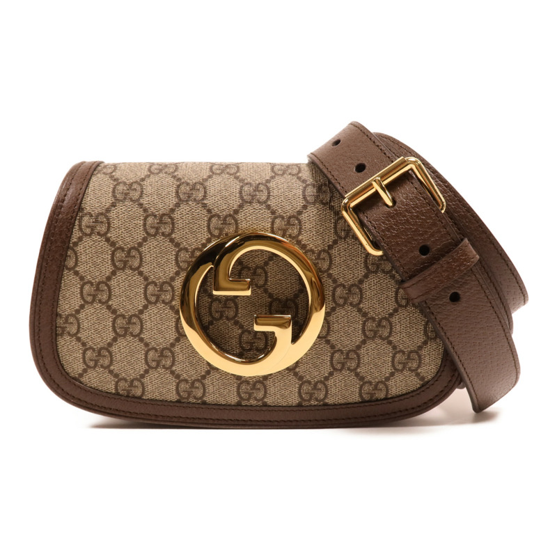 GUCCI 塗層帆布Blondie GG Belt Bag金扣腰包-0