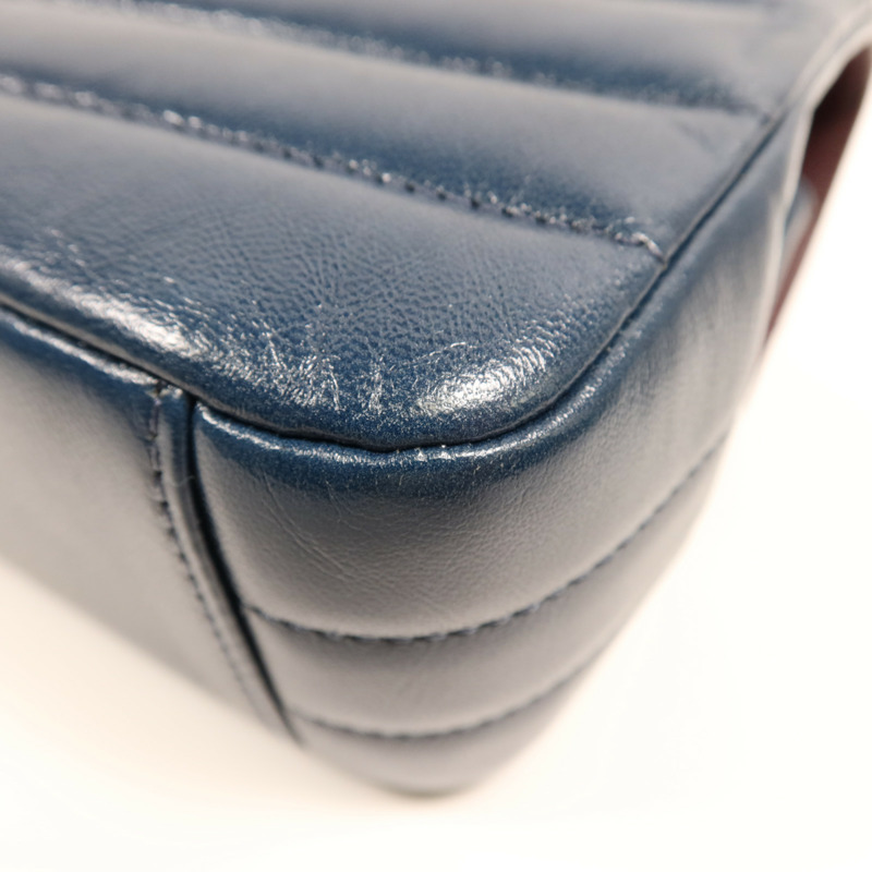 CHANEL 羊皮皮革Shoulder Bag金扣鏈帶肩背袋-6