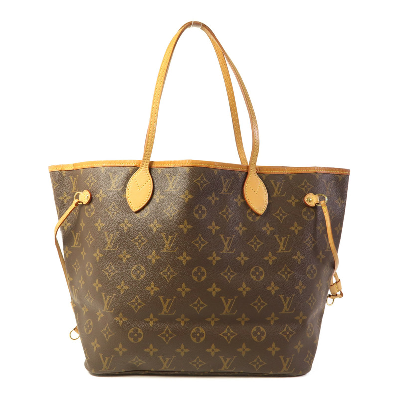LOUIS VUITTON Monogram Neverfull MM金扣手挽袋-0