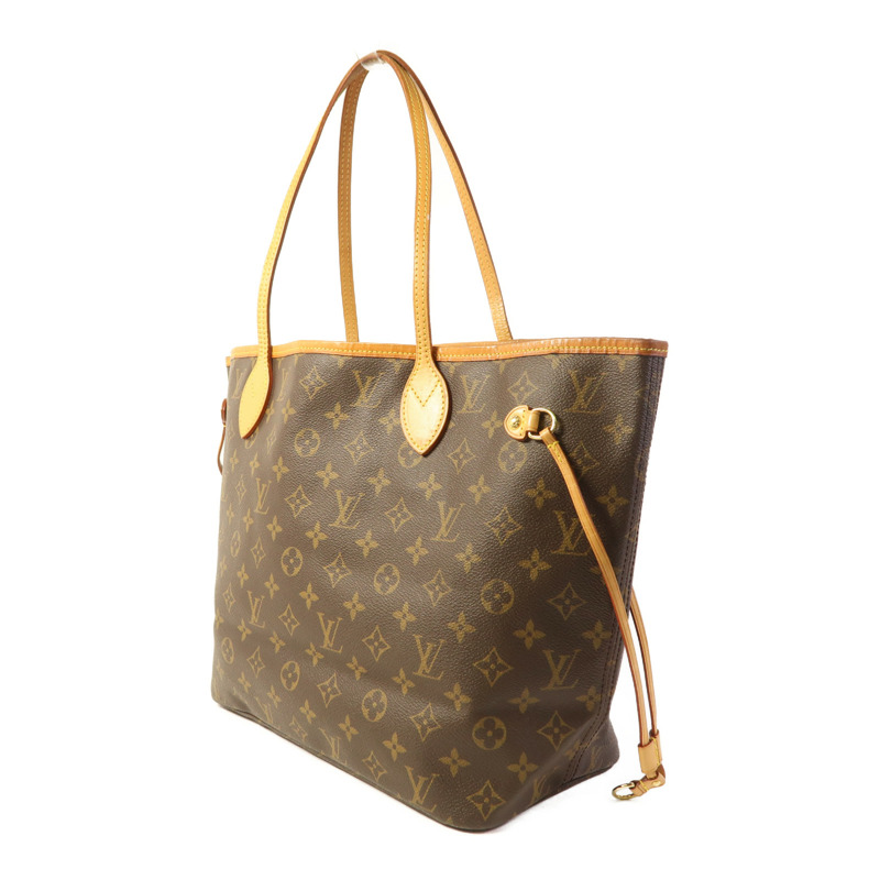 LOUIS VUITTON Monogram Neverfull MM金扣手挽袋-2