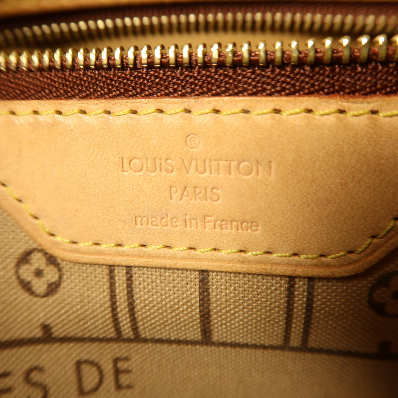 LOUIS VUITTON Monogram Neverfull MM金扣手挽袋-5