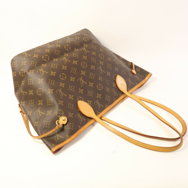 LOUIS VUITTON Monogram Neverfull MM金扣手挽袋-7