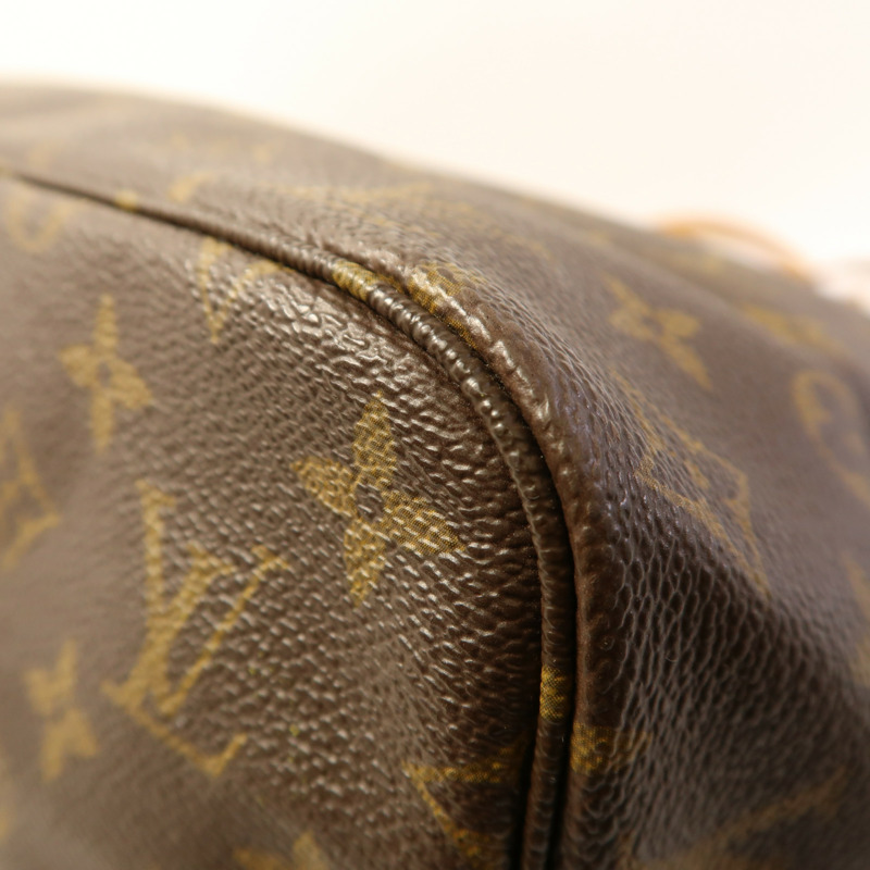 LOUIS VUITTON Monogram Neverfull MM金扣手挽袋-9