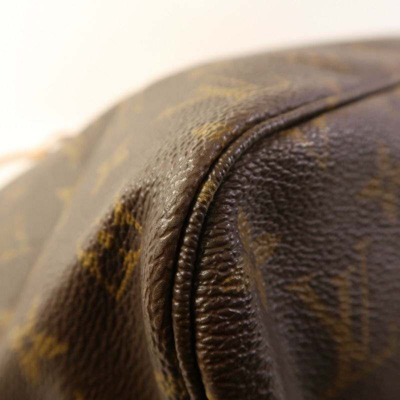 LOUIS VUITTON Monogram Neverfull MM金扣手挽袋-10