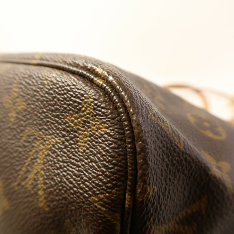 LOUIS VUITTON Monogram Neverfull MM金扣手挽袋-11