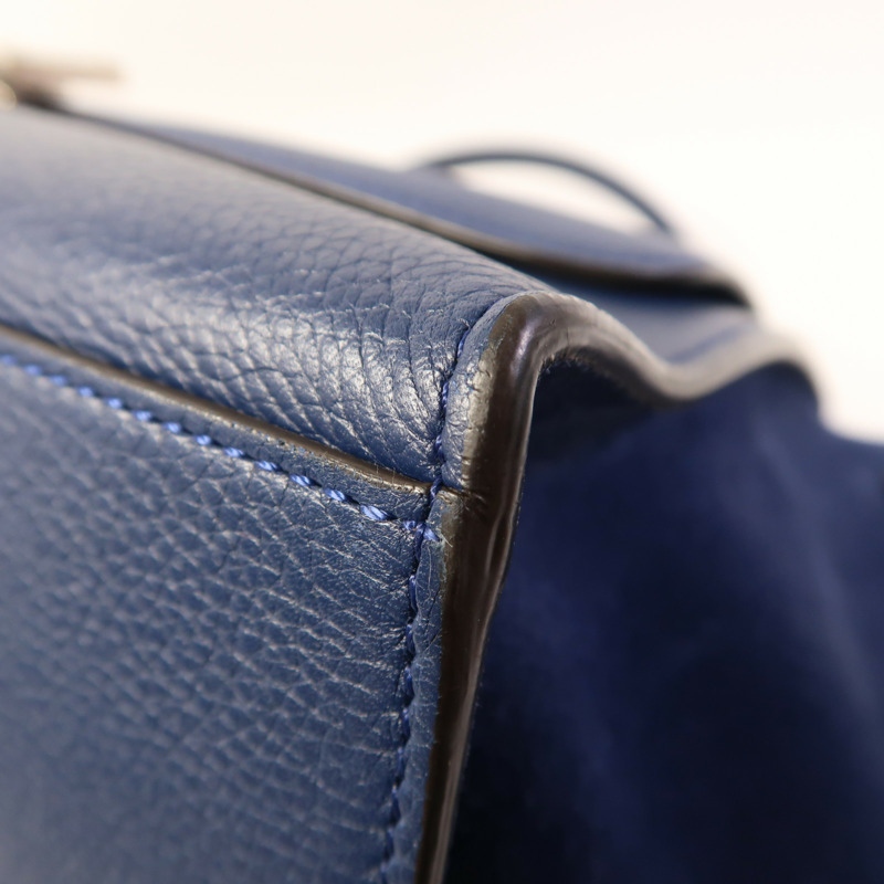 CELINE 牛皮皮革Trapeze銀扣手挽肩背兩用袋-10