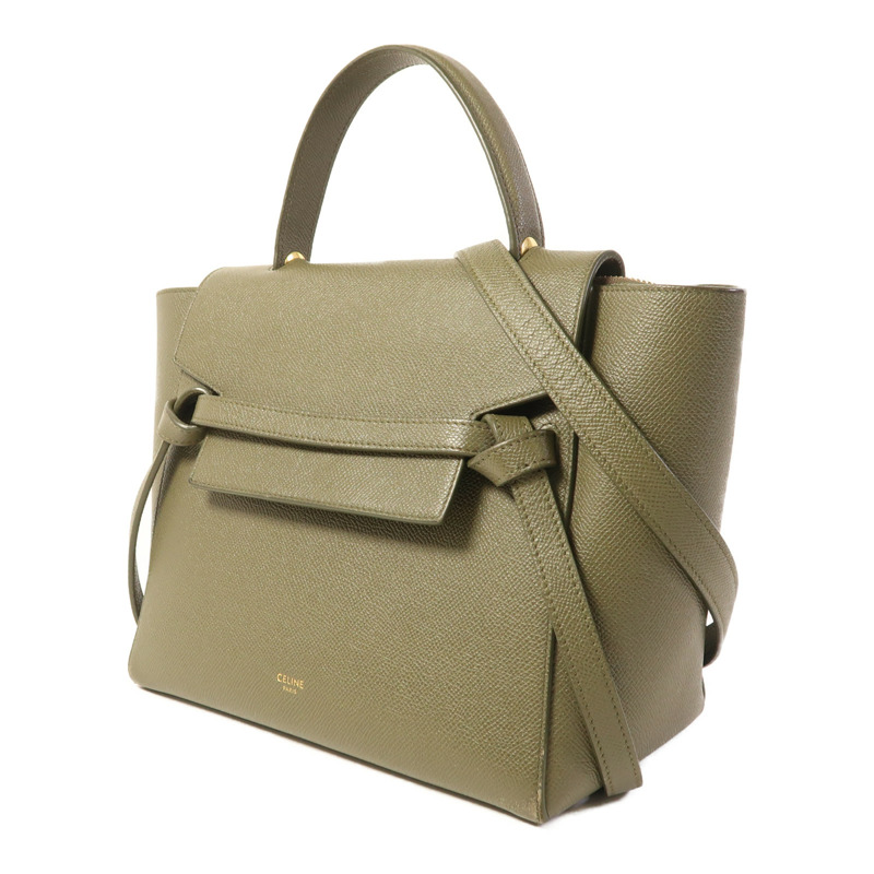 CELINE 牛皮皮革Micro Belt Bag金扣手挽肩背兩用袋-2