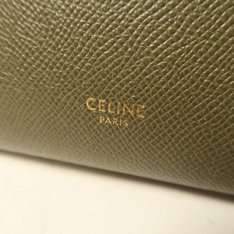 CELINE 牛皮皮革Micro Belt Bag金扣手挽肩背兩用袋-5