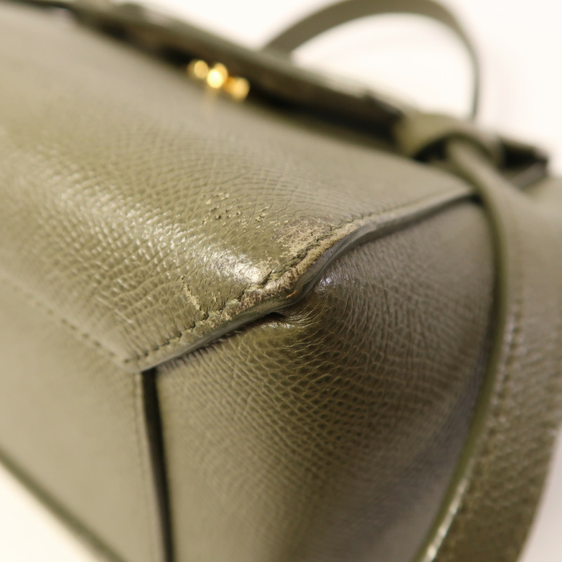 CELINE 牛皮皮革Micro Belt Bag金扣手挽肩背兩用袋-8