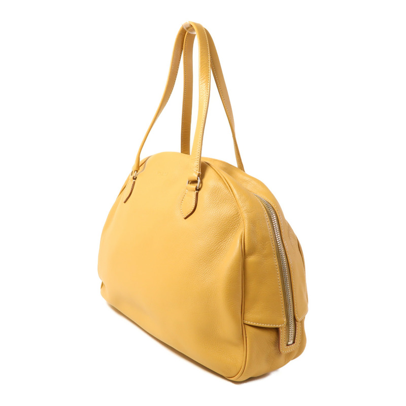 PRADA 牛皮皮革Shoulder Bag銀扣肩背袋-2
