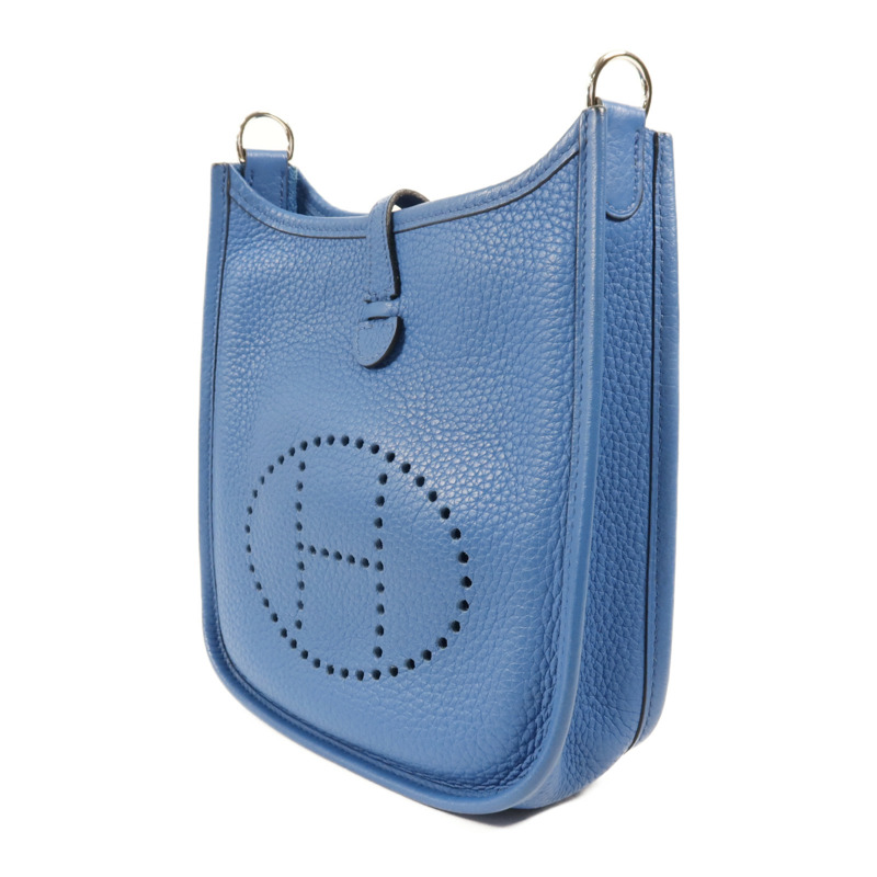 HERMES Clemence皮革Evelyne TPM銀扣肩背袋Mykonos-2