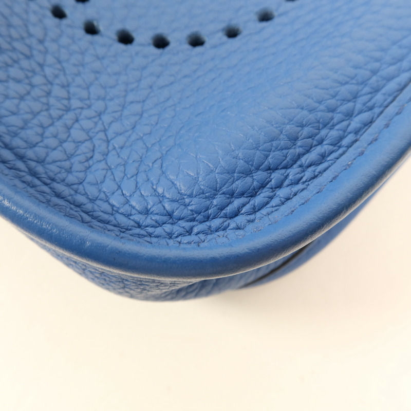 HERMES Clemence皮革Evelyne TPM銀扣肩背袋Mykonos-5