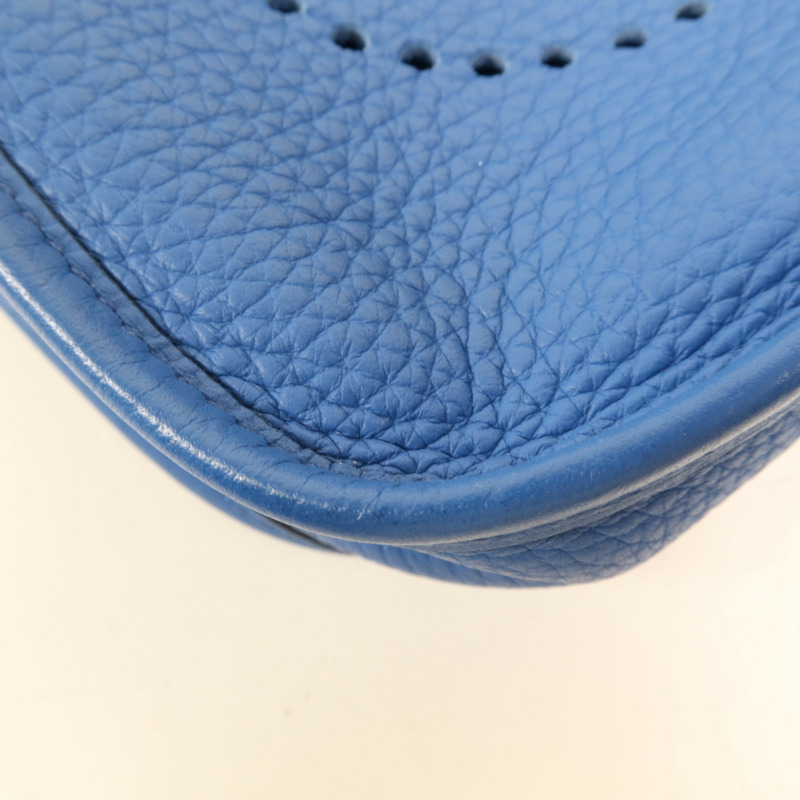 HERMES Clemence皮革Evelyne TPM銀扣肩背袋Mykonos-6