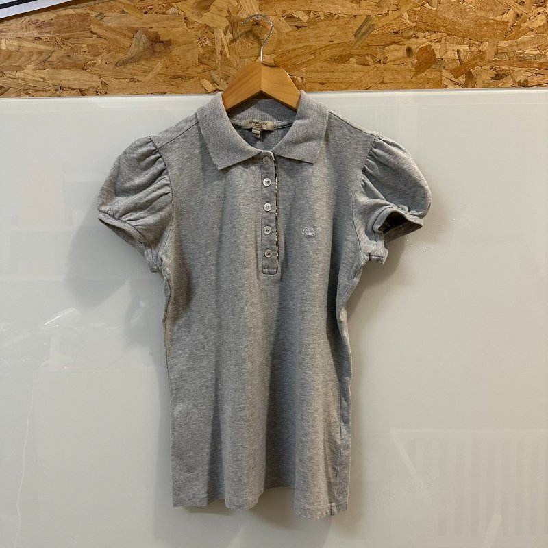 【美收精品】BURBERRY 灰色polo衫 4-126【隔月月中將轉賣至日本 上架期限30天】-0