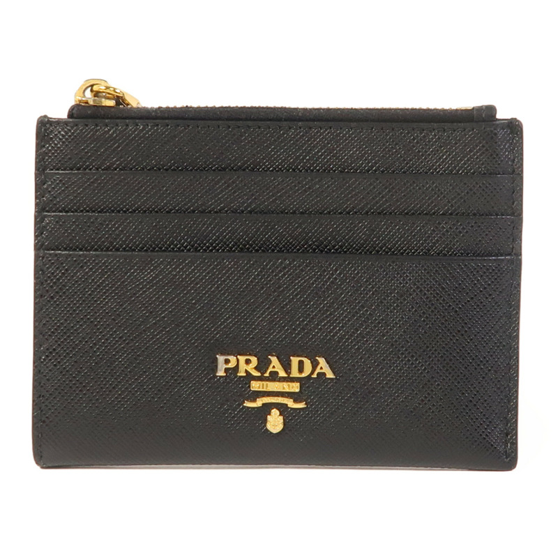PRADA 牛皮皮革Coin Case金扣零錢包-0