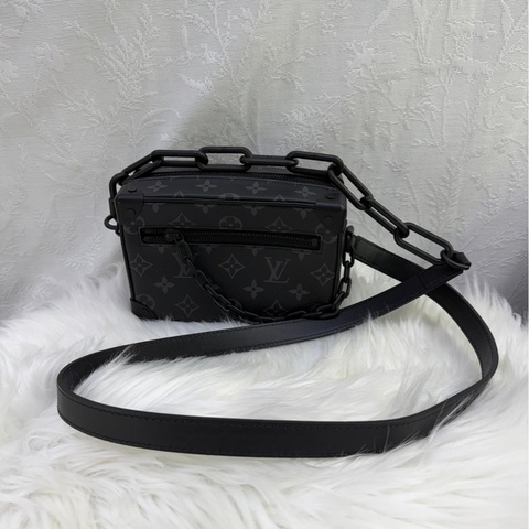LOUIS VUITTON LV Mini Soft Trunk Monogram Eclipse 帆布 方盒子 手袋