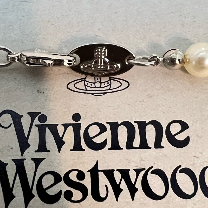 Vivienne Westwood珍珠水鑽土星項鍊-4