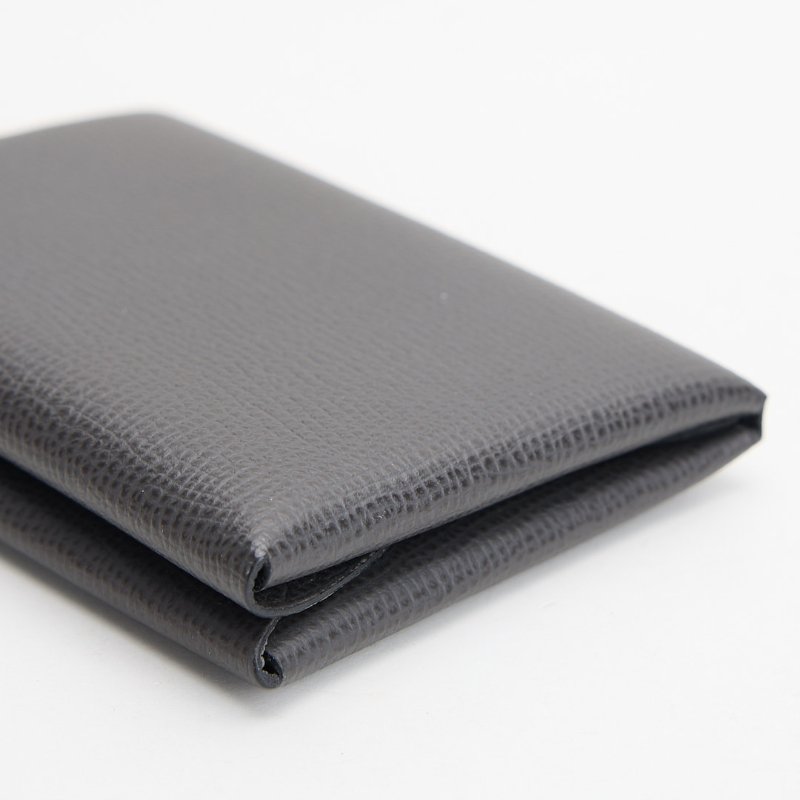 二手Hermès Calvi duo卡包/石墨灰-2