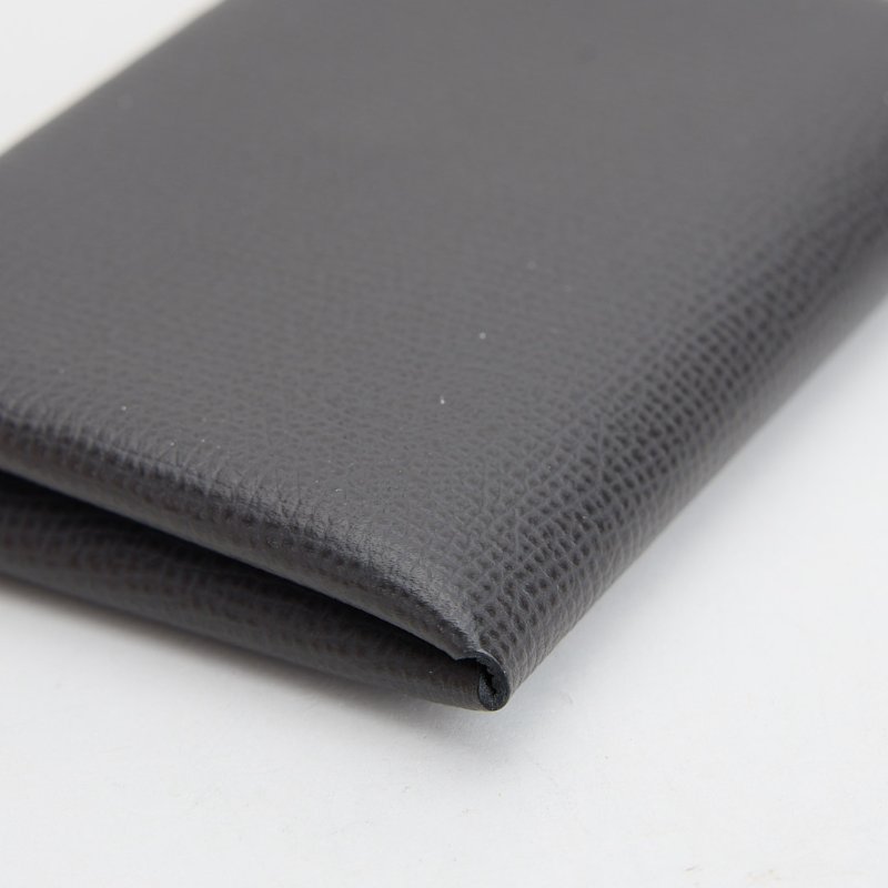 二手Hermès Calvi duo卡包/石墨灰-6