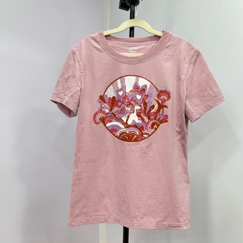 Hermes 22ss新款卡通彩虹飛馬短袖36碼