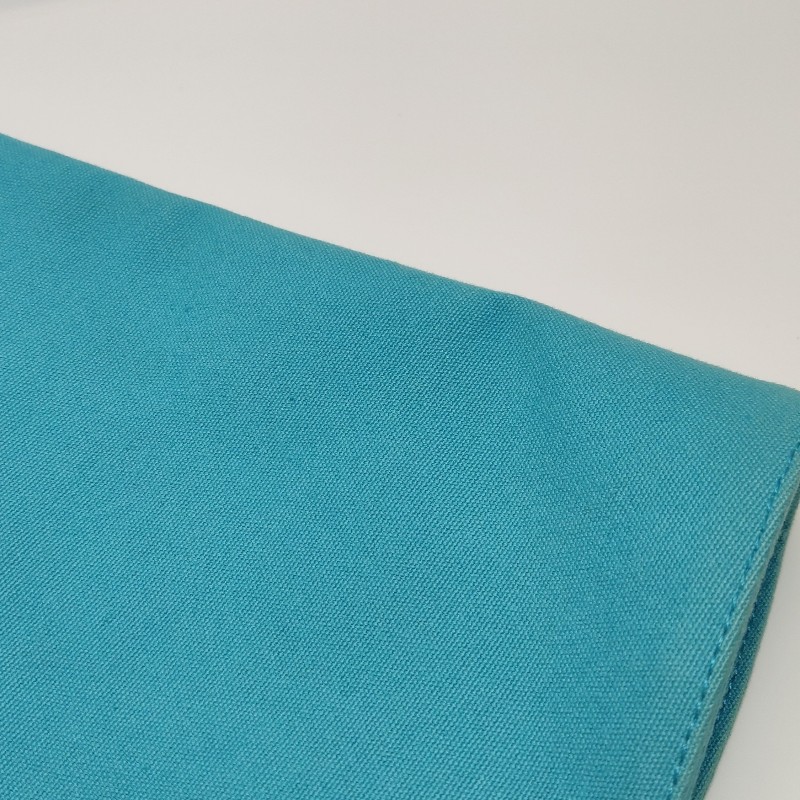 Hermes牛皮按扣沙灘包手提包帆布銀扣淺藍色-18