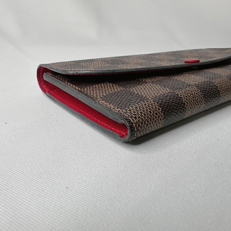 LV EMILIE棋盤格翻蓋長夾-11