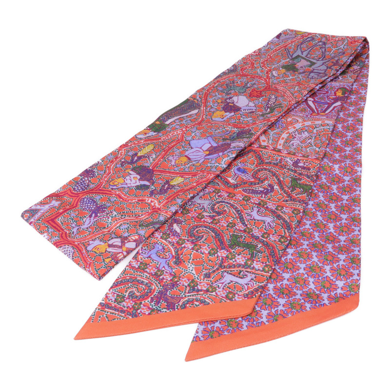HERMES 絲質Maxi Twilly Slim絲巾-1