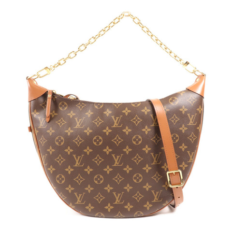 LOUIS VUITTON Monogram Reverse Loop Hobo金扣手挽肩背兩用袋
