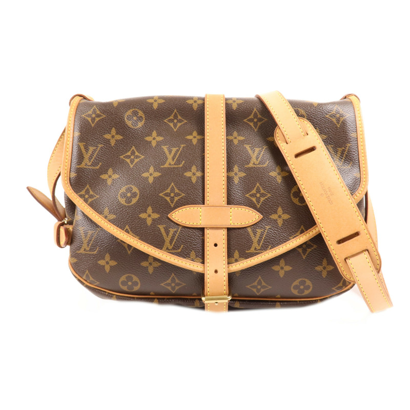 LOUIS VUITTON Monogram Saumur 30金扣肩背袋-0