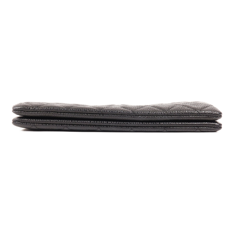 CHANEL 牛皮皮革Pouch Wallet金扣手拿包-3