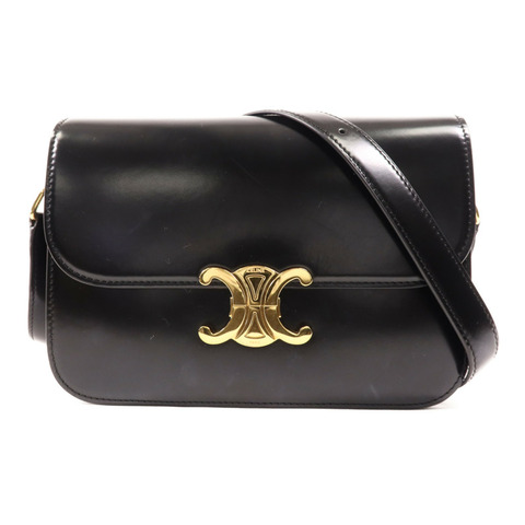 CELINE 牛皮皮革Triomphe金扣肩背袋