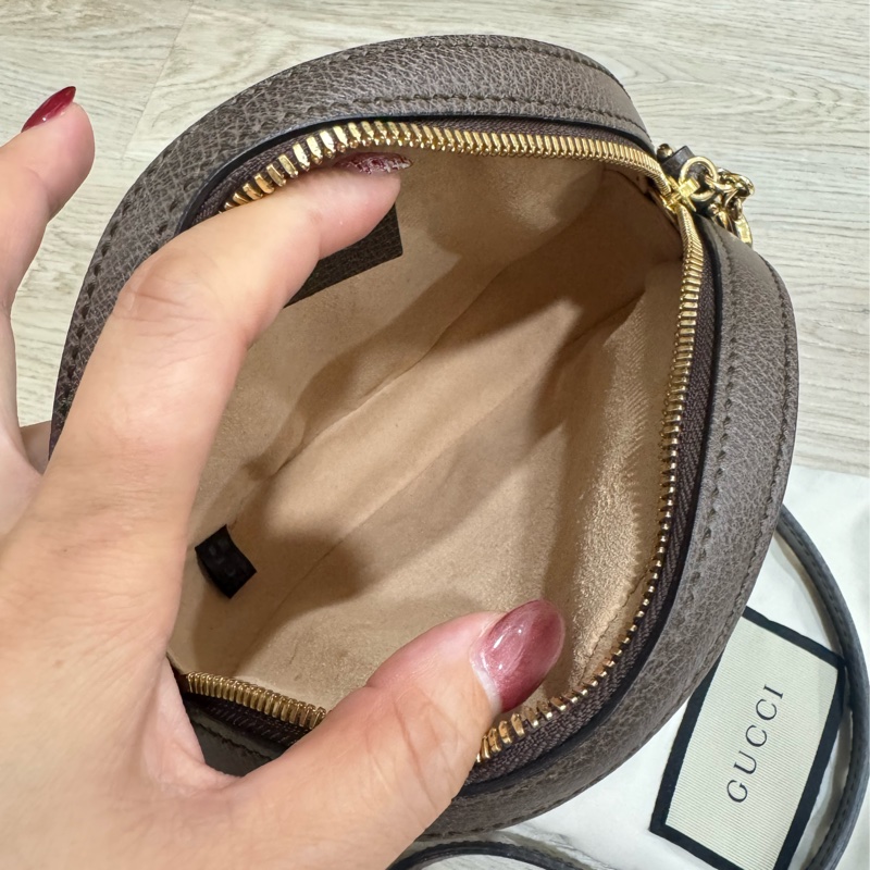 Gucci 圓餅包 大款 手機可以放-19