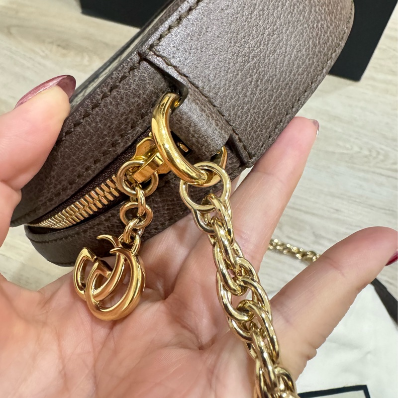 Gucci 圓餅包 大款 手機可以放-22