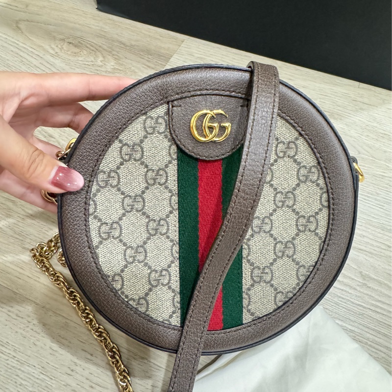 Gucci 圓餅包 大款 手機可以放-27