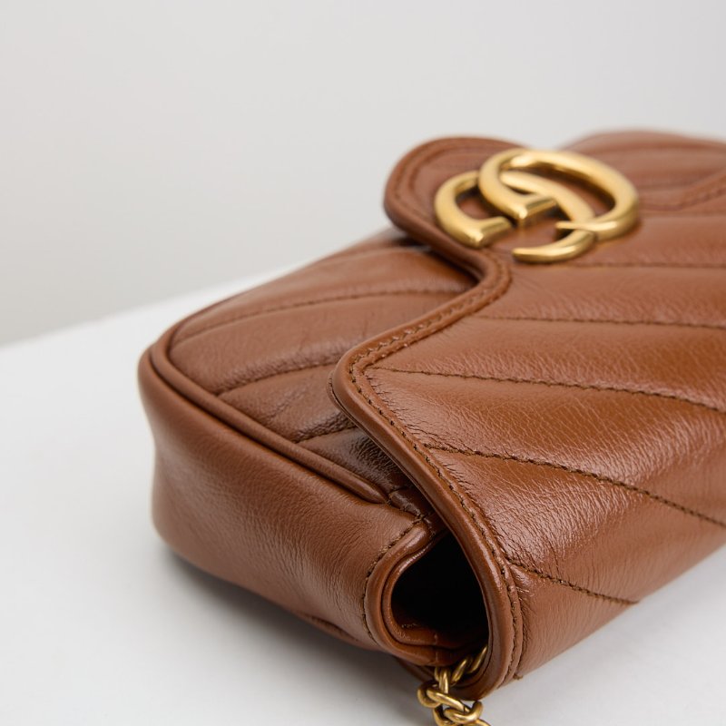 二手Gucci marmont supermini 焦糖-10