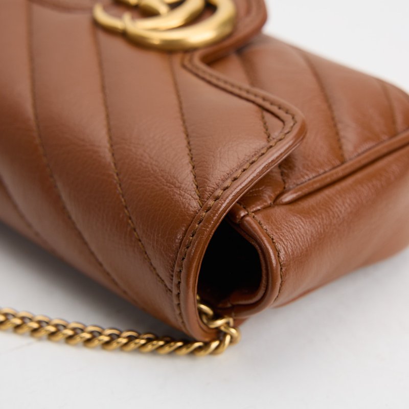 二手Gucci marmont supermini 焦糖-11