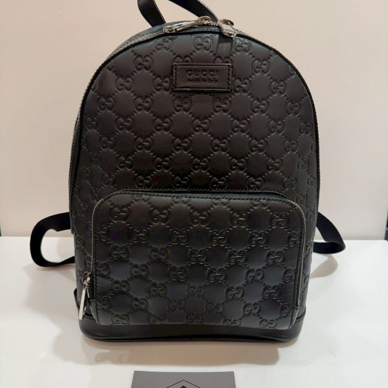 GUCCI 全皮壓紋 後背包/雙肩包 85成新-0