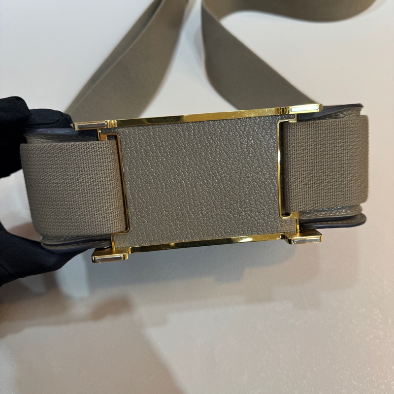 Hermes 18大象灰金釦山羊皮Geta木屐包H083052-10