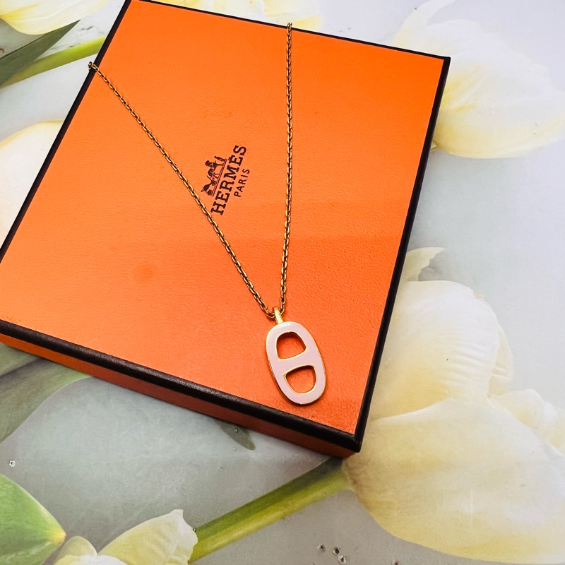 愛馬仕豬鼻子項鏈-0