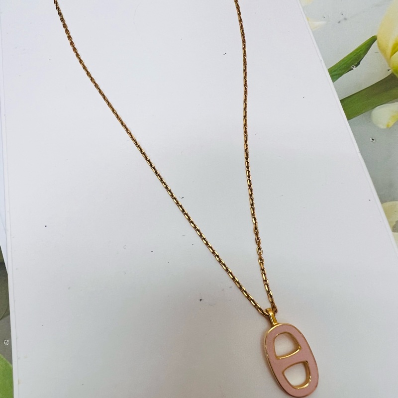 愛馬仕豬鼻子項鏈-3